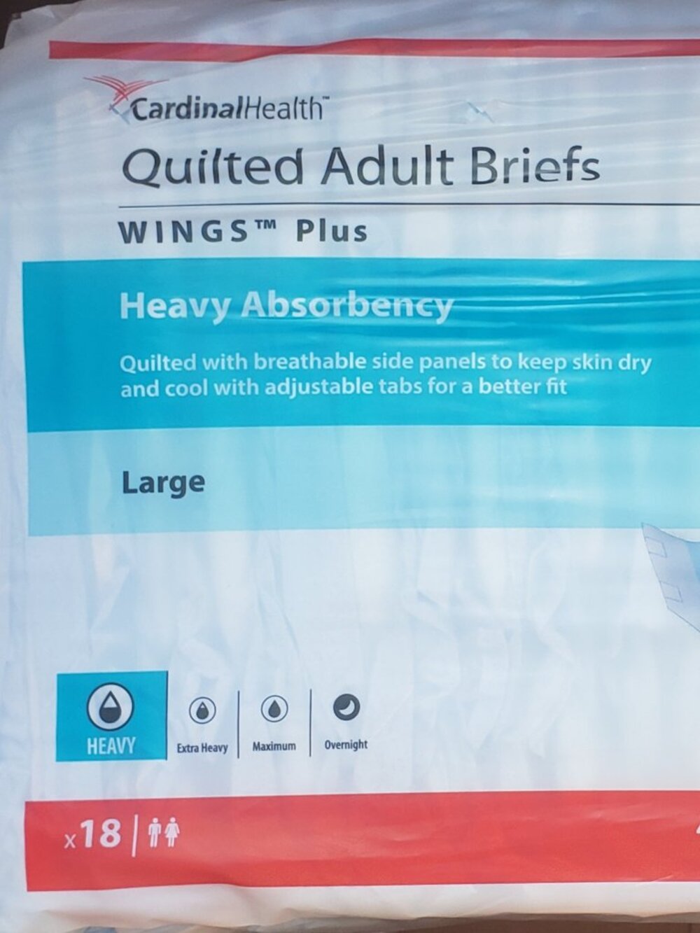 QUILTED DISPOSABLE ADULT BRIEFS WITH WINGS (SAVE IF BUYING ALL 3)